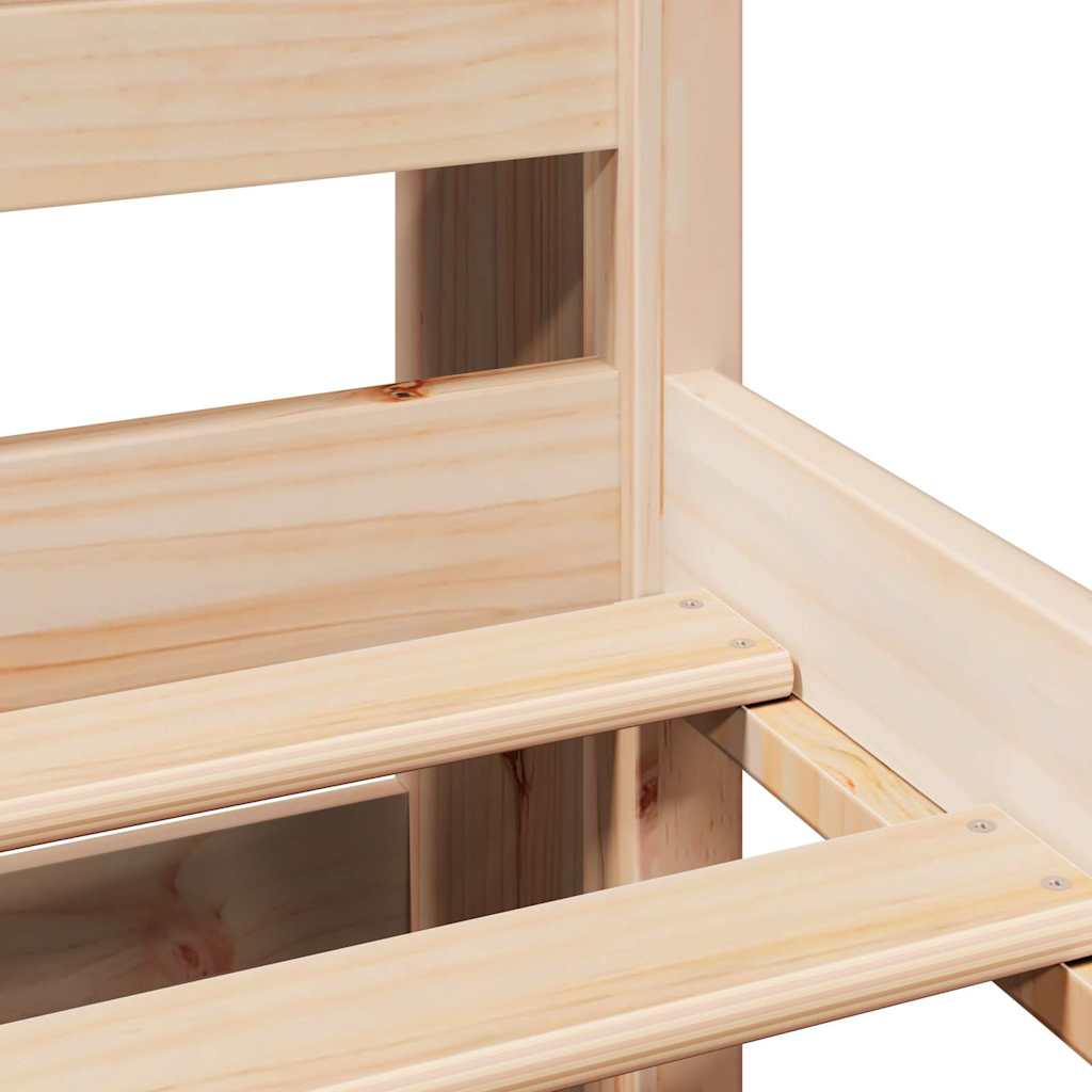 Bookcase Bed without Mattress 90x200cm Solid Wood Pine