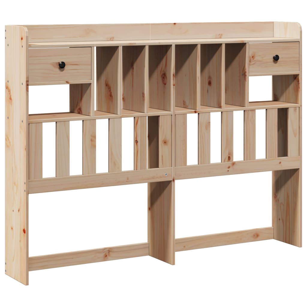 Bookcase Bed without Mattress 140x200cm Solid Wood Pine