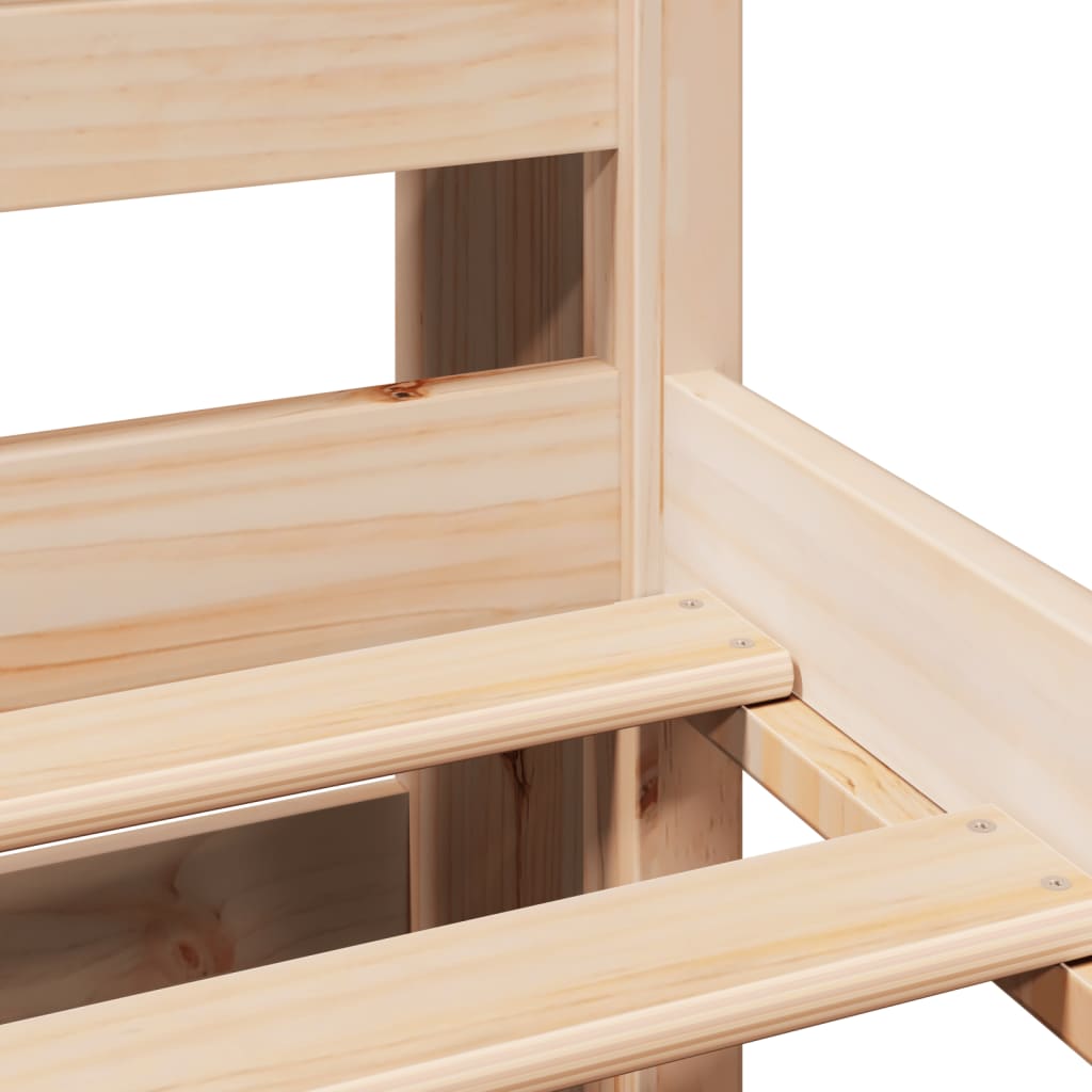 Bookcase Bed without Mattress 140x200cm Solid Wood Pine