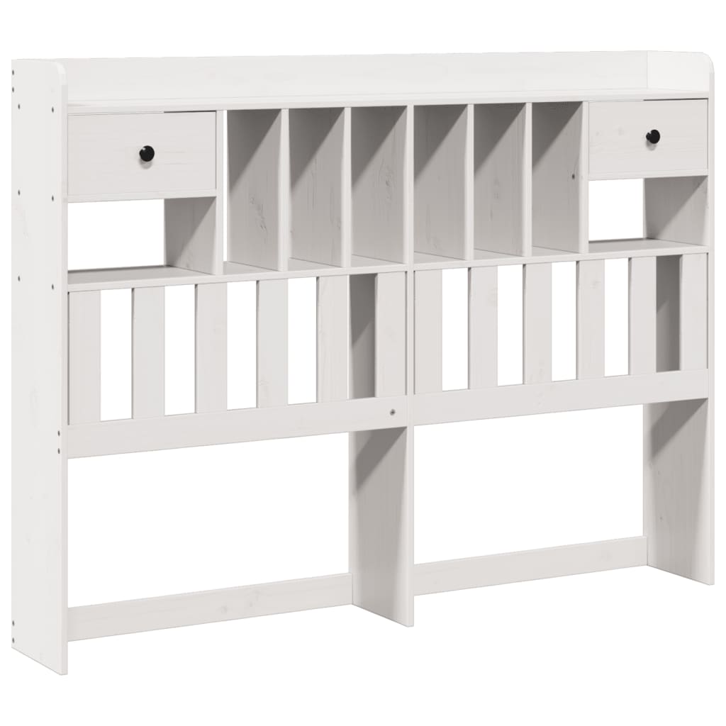 vidaXL Bookcase Bed without Mattress White 140x190 cm Solid Wood Pine