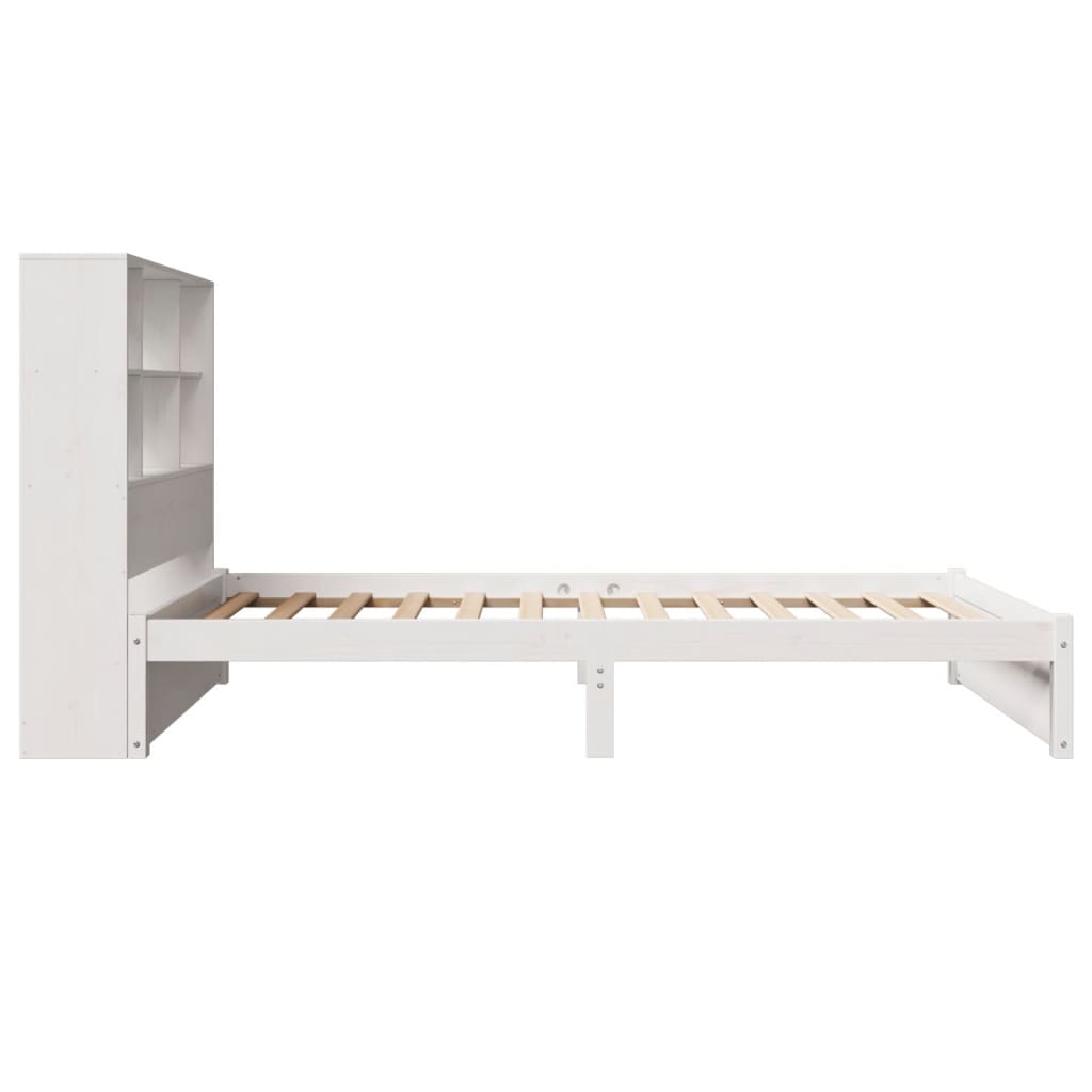 vidaXL Bookcase Bed without Mattress White 100x200cm Solid Wood Pine