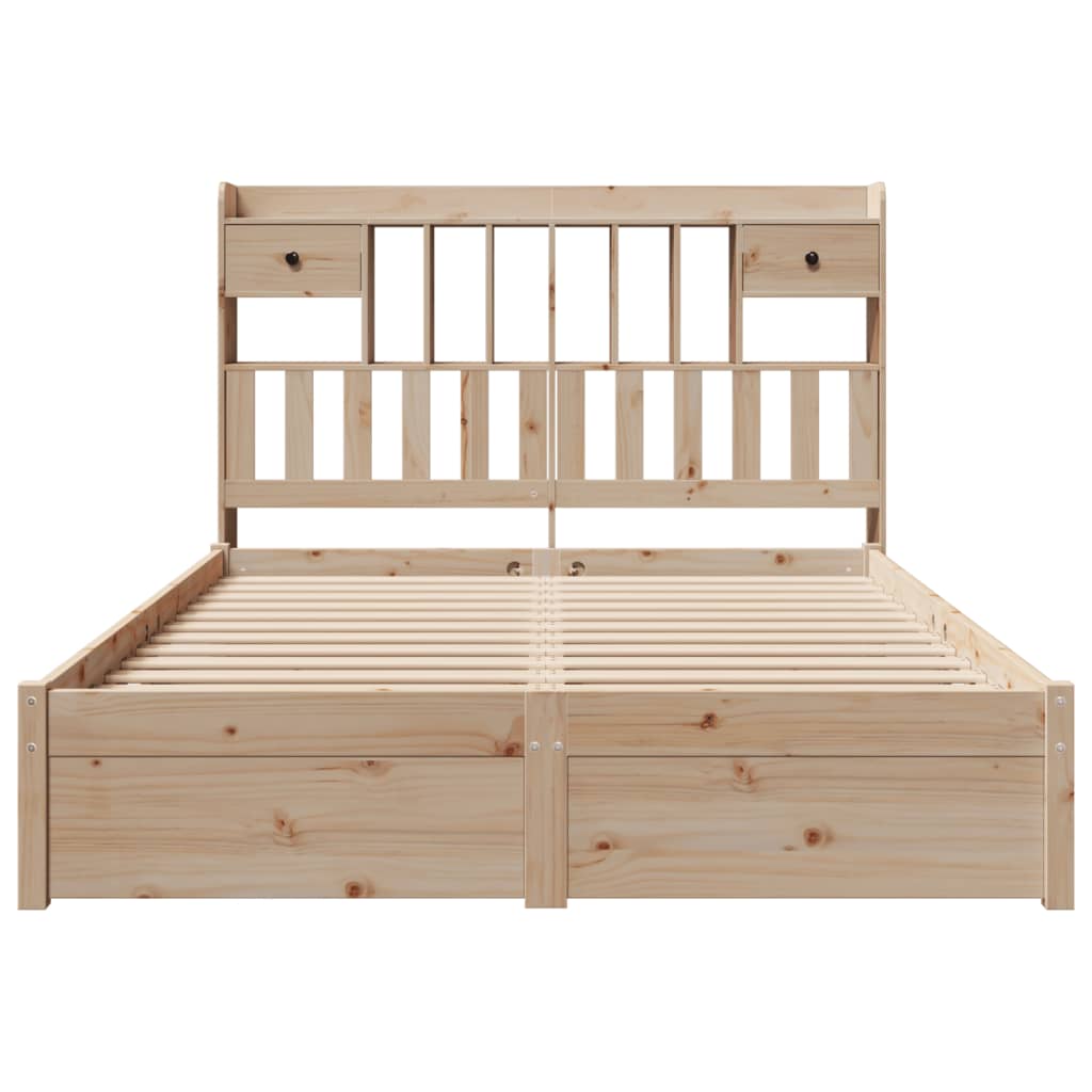 vidaXL Bookcase Bed without Mattress 140x200cm Solid Wood Pine