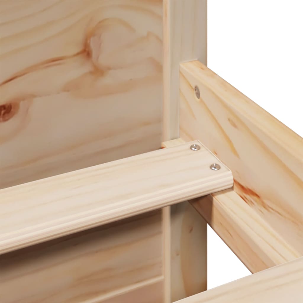 Bookcase Bed without Mattress 135x190cm Double Solid Wood Pine