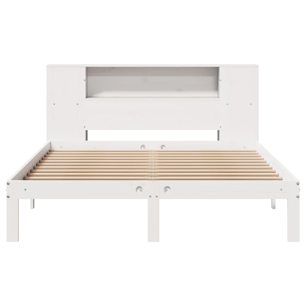 Bookcase Bed | White | Solid Pine Wood | Double | Bookcase Bed