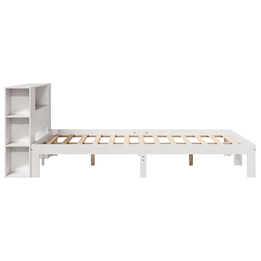 Bookcase Bed | White | Solid Pine Wood | Double | Bookcase Bed