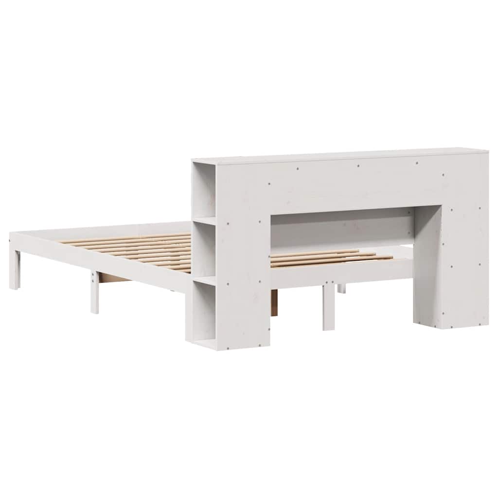 Bookcase Bed | White | Solid Pine Wood | Double | Bookcase Bed