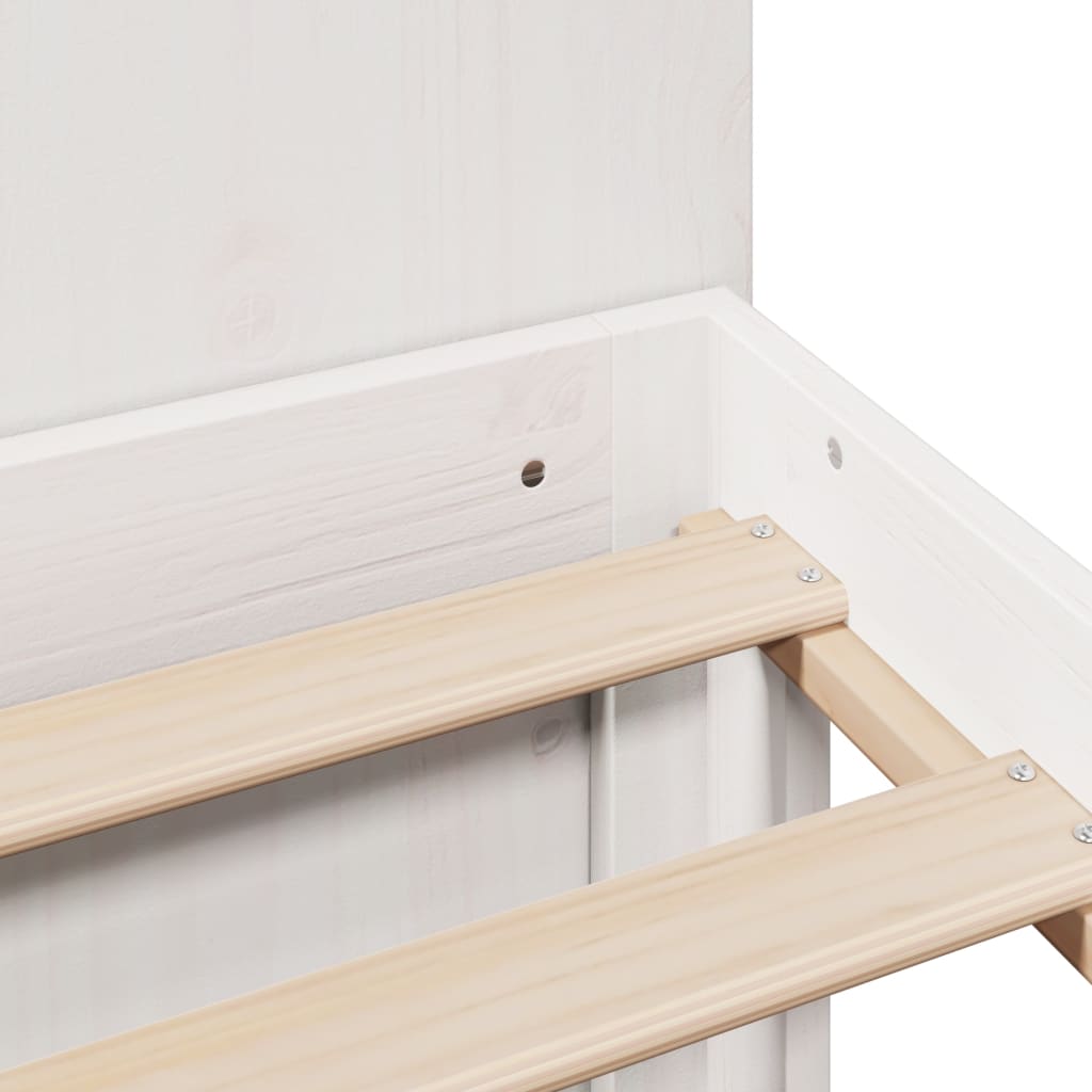 Bookcase Bed | White | Solid Pine Wood | Double | Bookcase Bed