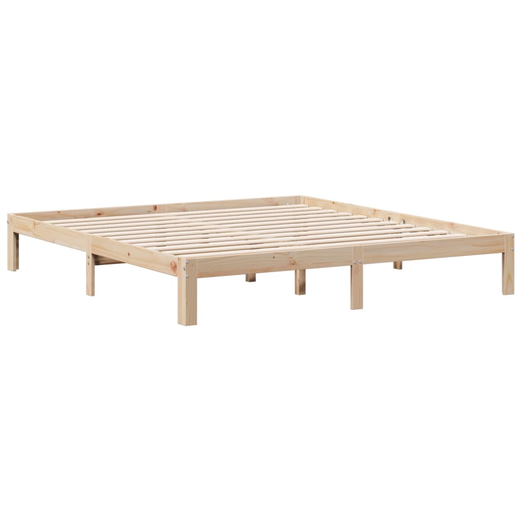 Bookcase Bed without Mattress 180x200cm Solid Wood Pine