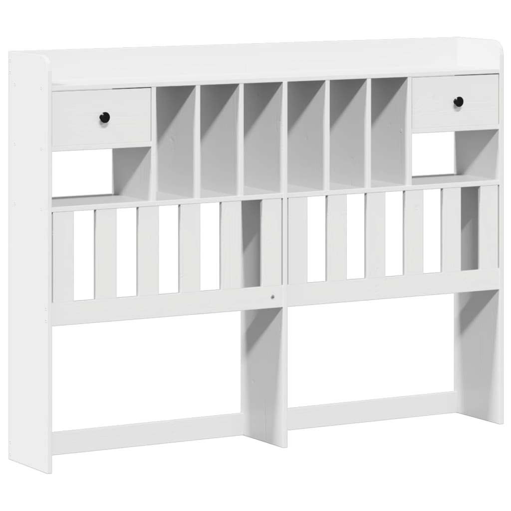 vidaXL Bookcase Bed without Mattress White 140x200cm Solid Wood Pine