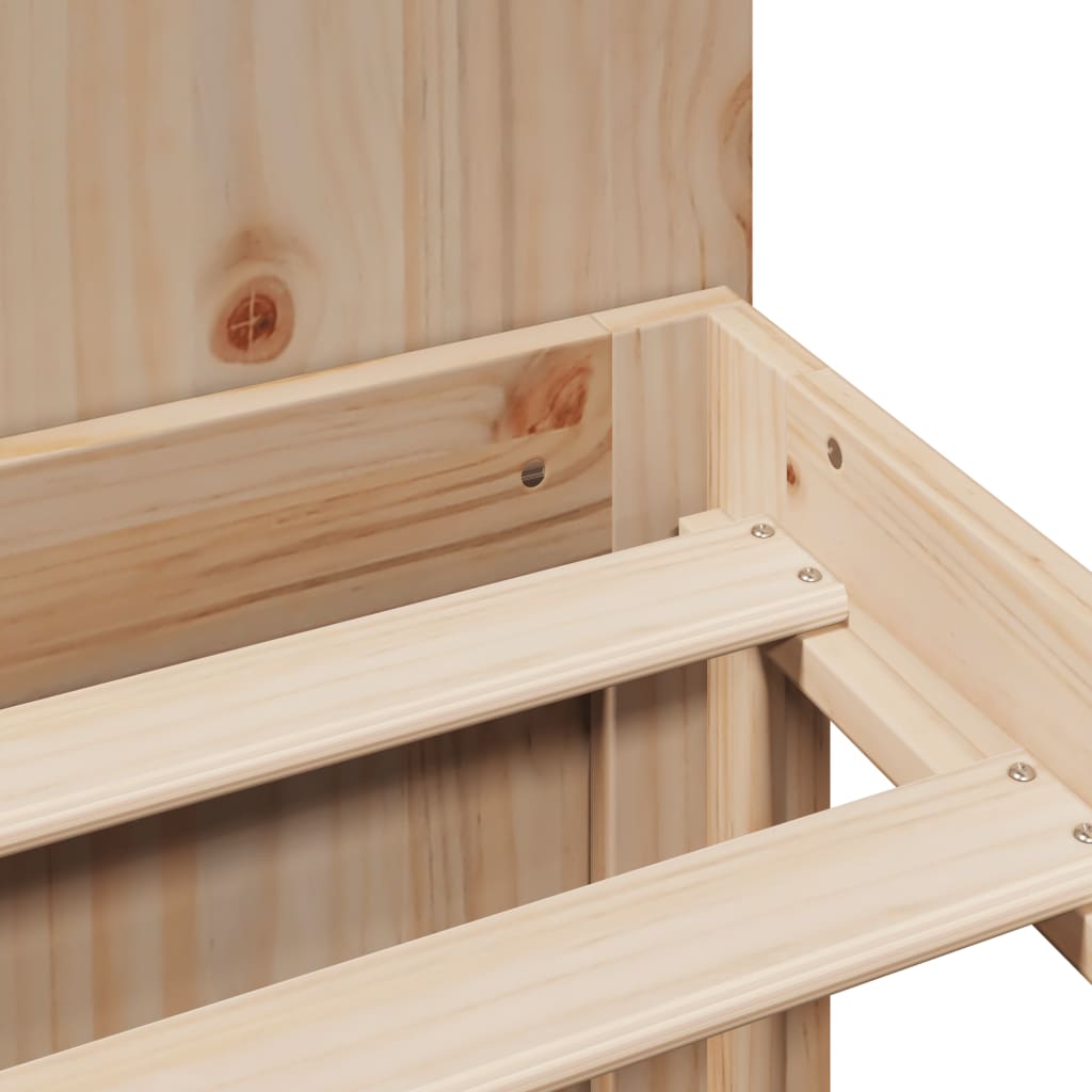 Bookcase Bed without Mattress 135x190 cm Double Solid Wood Pine