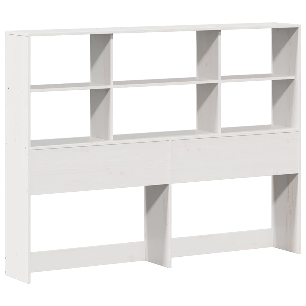 Bookcase Bed without Mattress White 160x200cm Solid Wood Pine