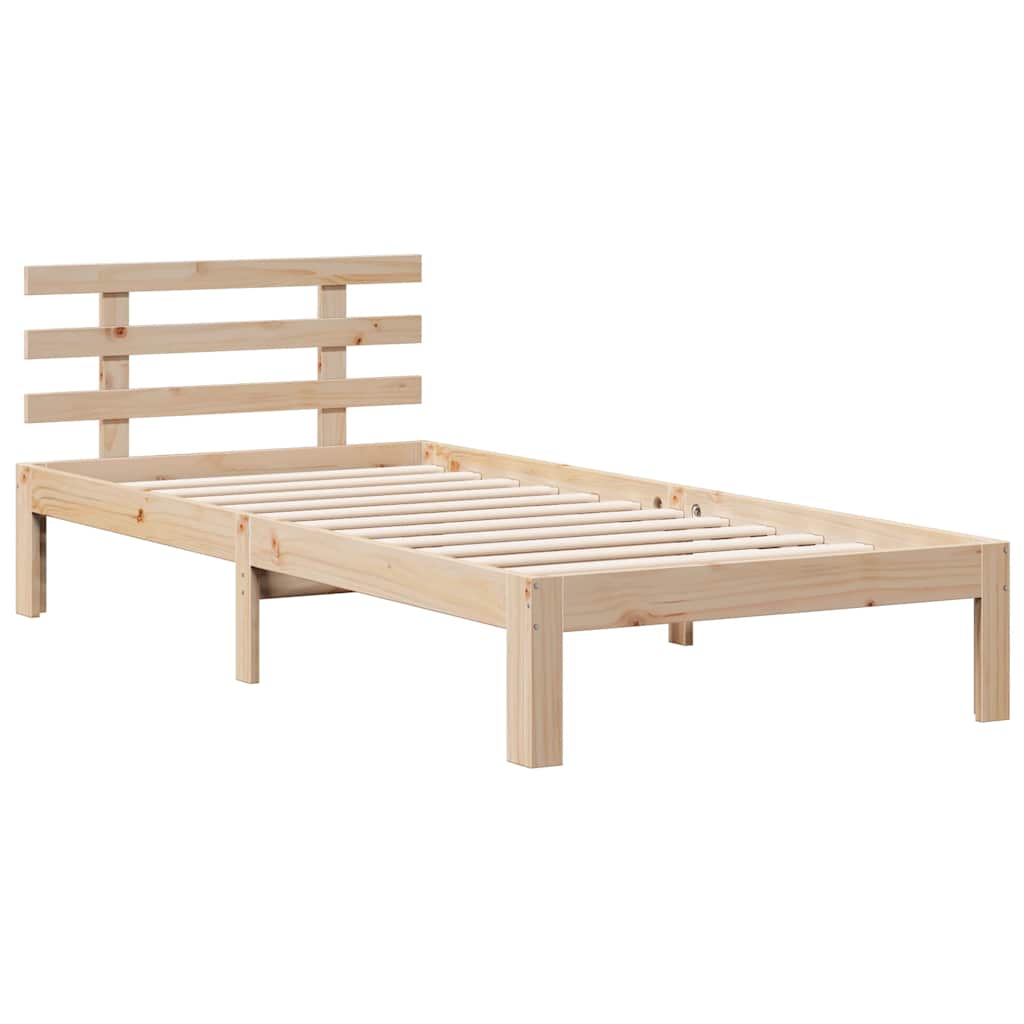 Bookcase Bed without Mattress 75x190 cm Small Single Solid Wood Pine