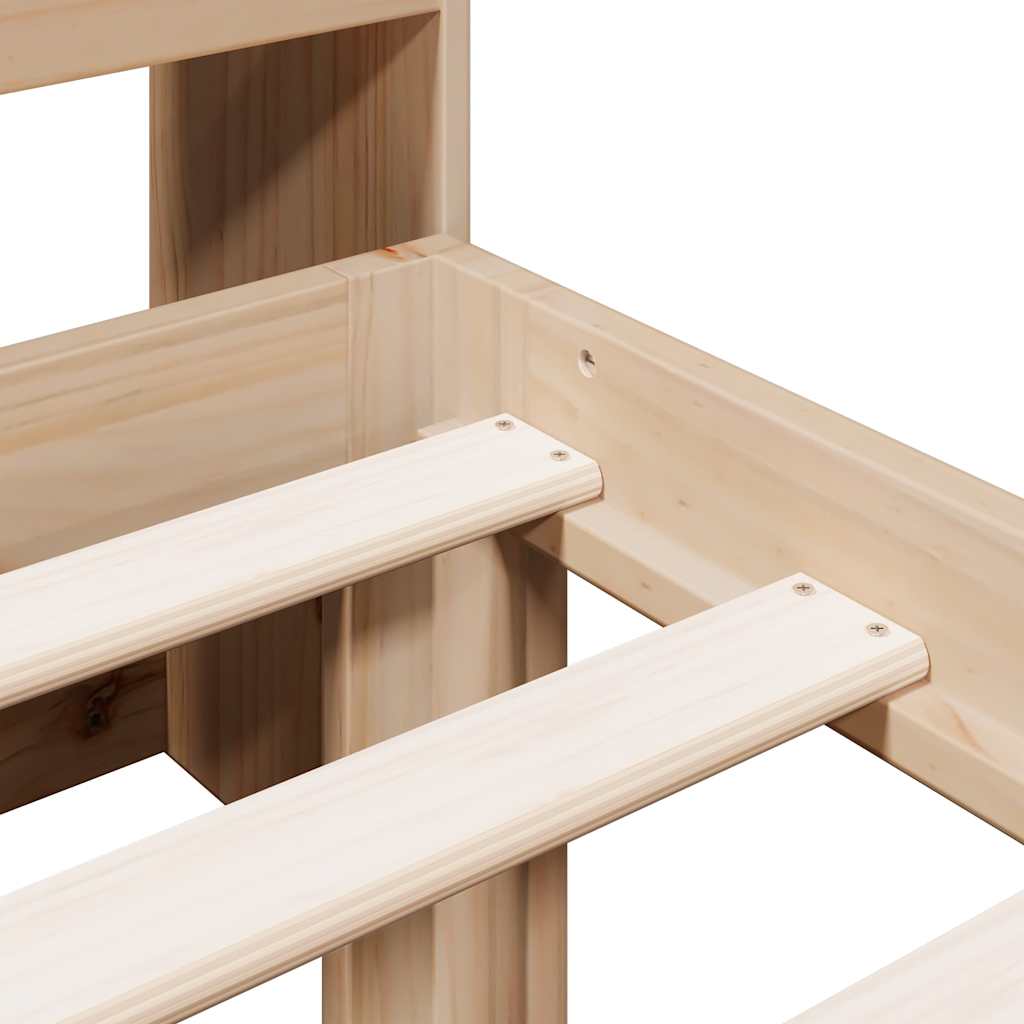 Bookcase Bed without Mattress 90x190 cm Single Solid Wood Pine