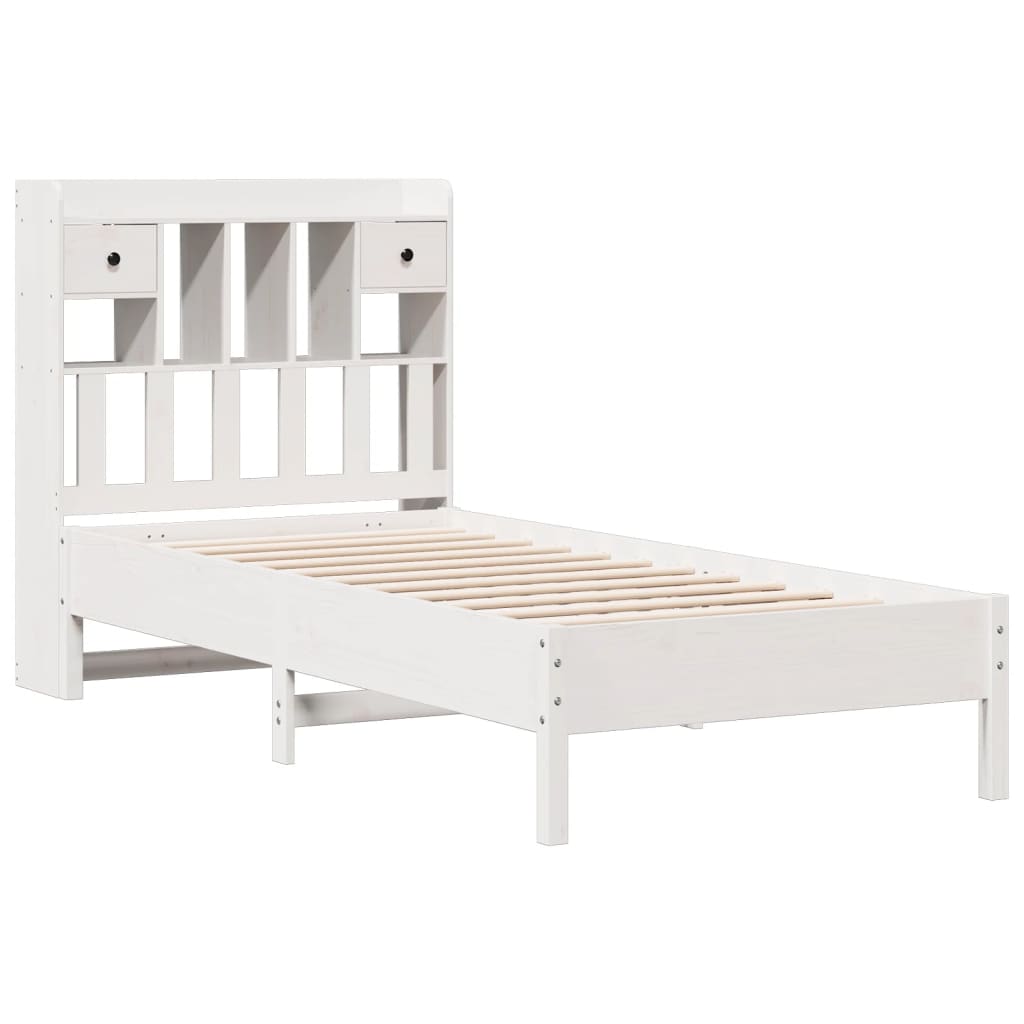 Bookcase Bed | White | Solid pinewood | Single | Bookcase Bed