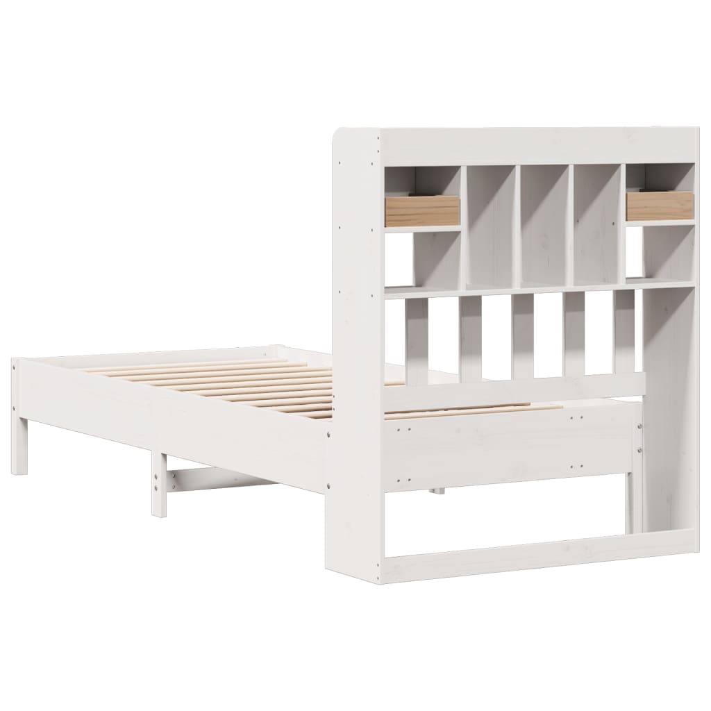 Bookcase Bed | White | Solid pinewood | Single | Bookcase Bed