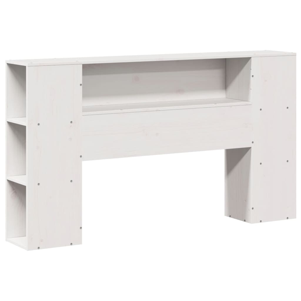Bookcase Bed without Mattress White 150x200cm Solid Wood Pine