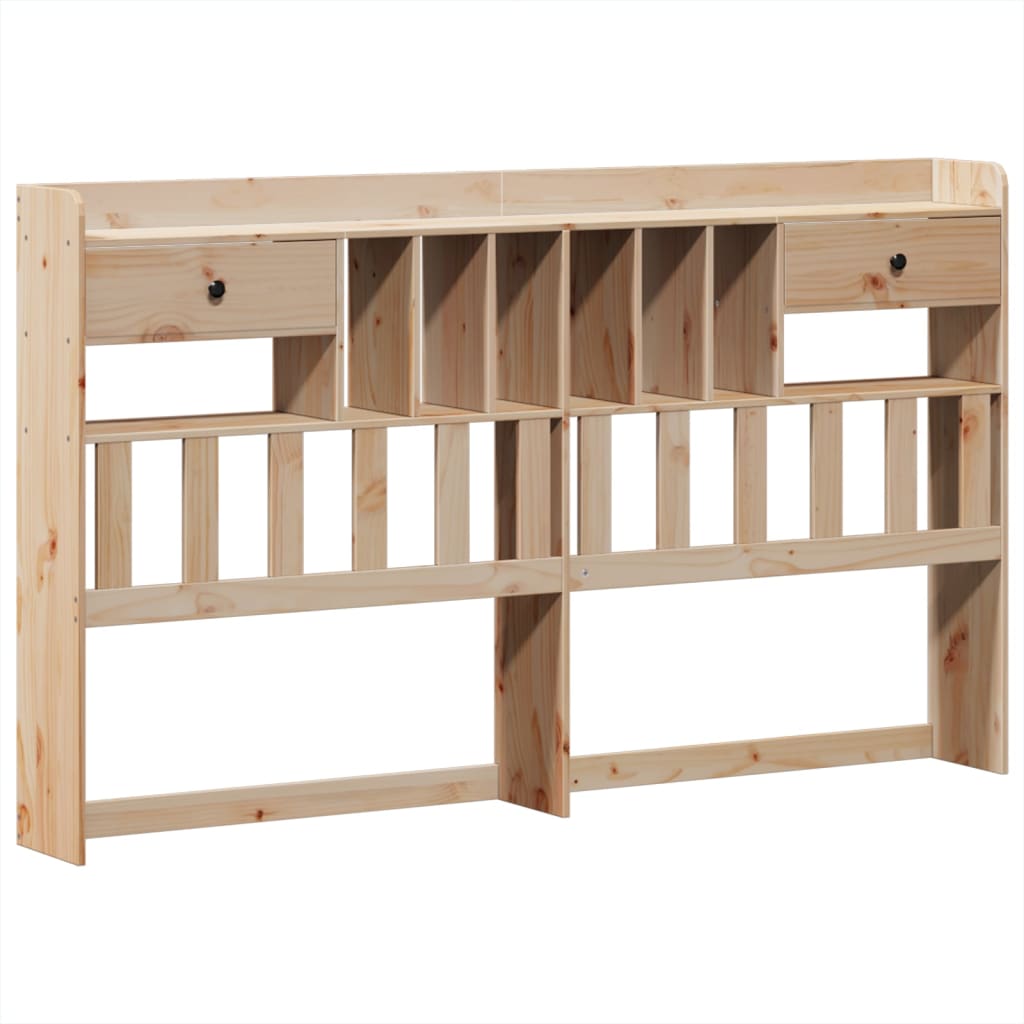Bookcase Bed without Mattress 180x200 cm Super King Solid Wood Pine