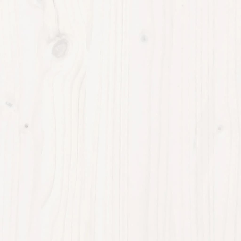 Bookcase Bed without Mattress White 140x200cm Solid Wood Pine