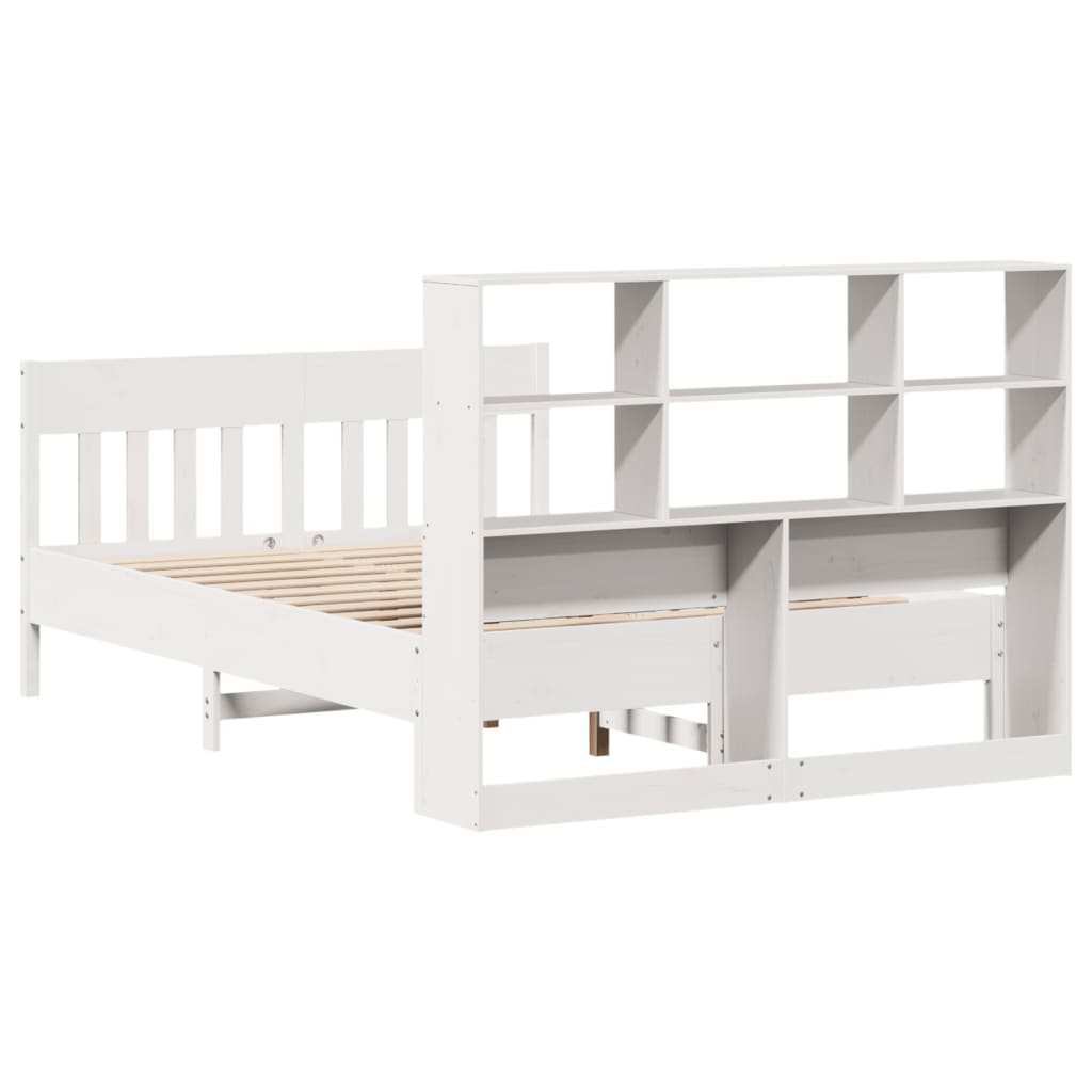 Bed Frame without Mattress White 140x200 cm Solid Wood Pine