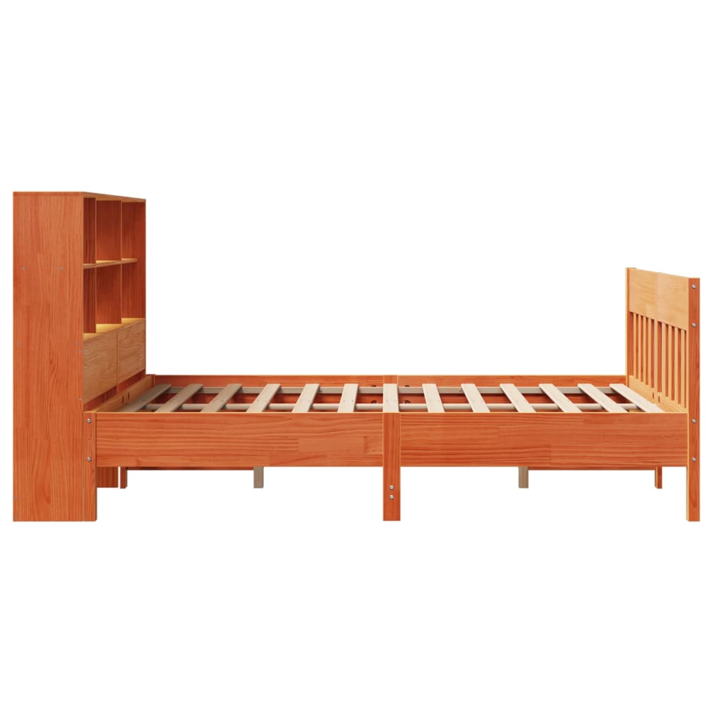 Bed Frame without Mattress Wax Brown 120x200 cm Solid Wood Pine