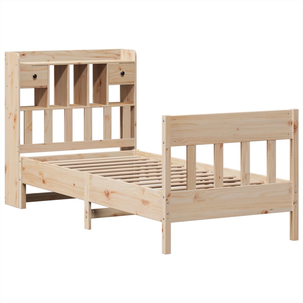 vidaXL Bed Frame without Mattress 90x190 cm Single Solid Wood Pine