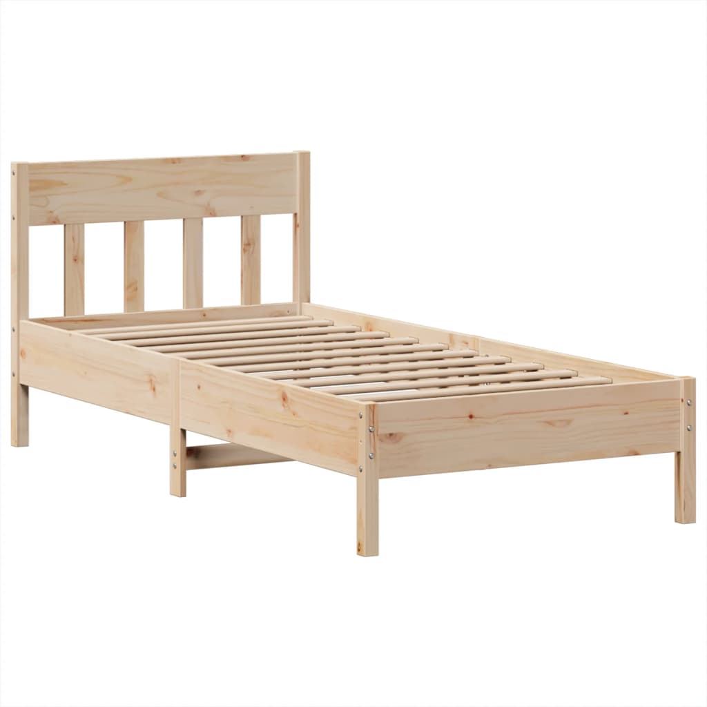 vidaXL Bed Frame without Mattress 90x190 cm Single Solid Wood Pine