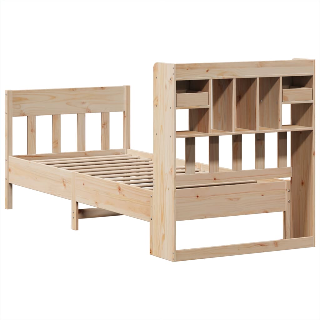 vidaXL Bed Frame without Mattress 90x190 cm Single Solid Wood Pine