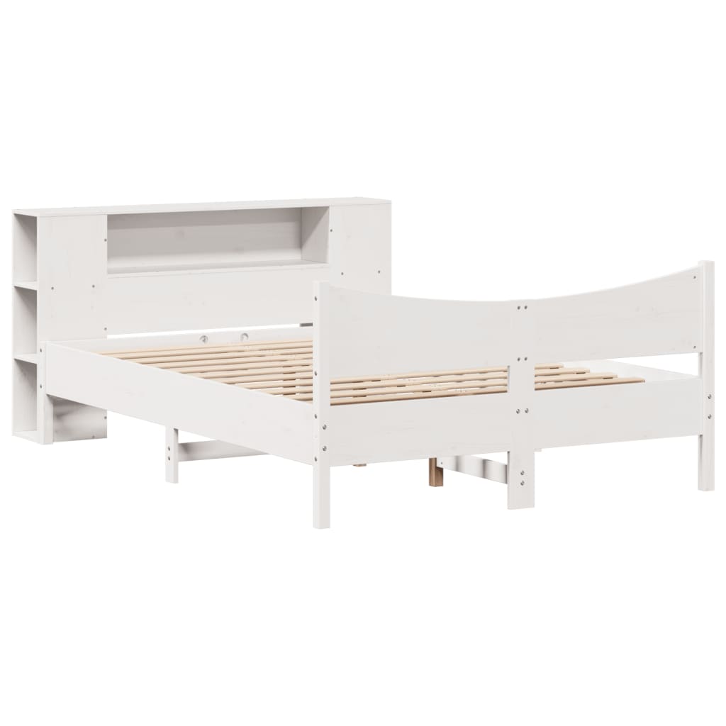 Bed Frame without Mattress White 160x200 cm Solid Wood Pine