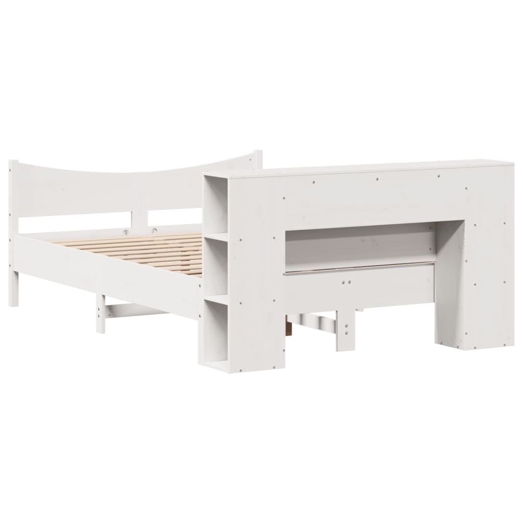 Bed Frame without Mattress White 160x200 cm Solid Wood Pine