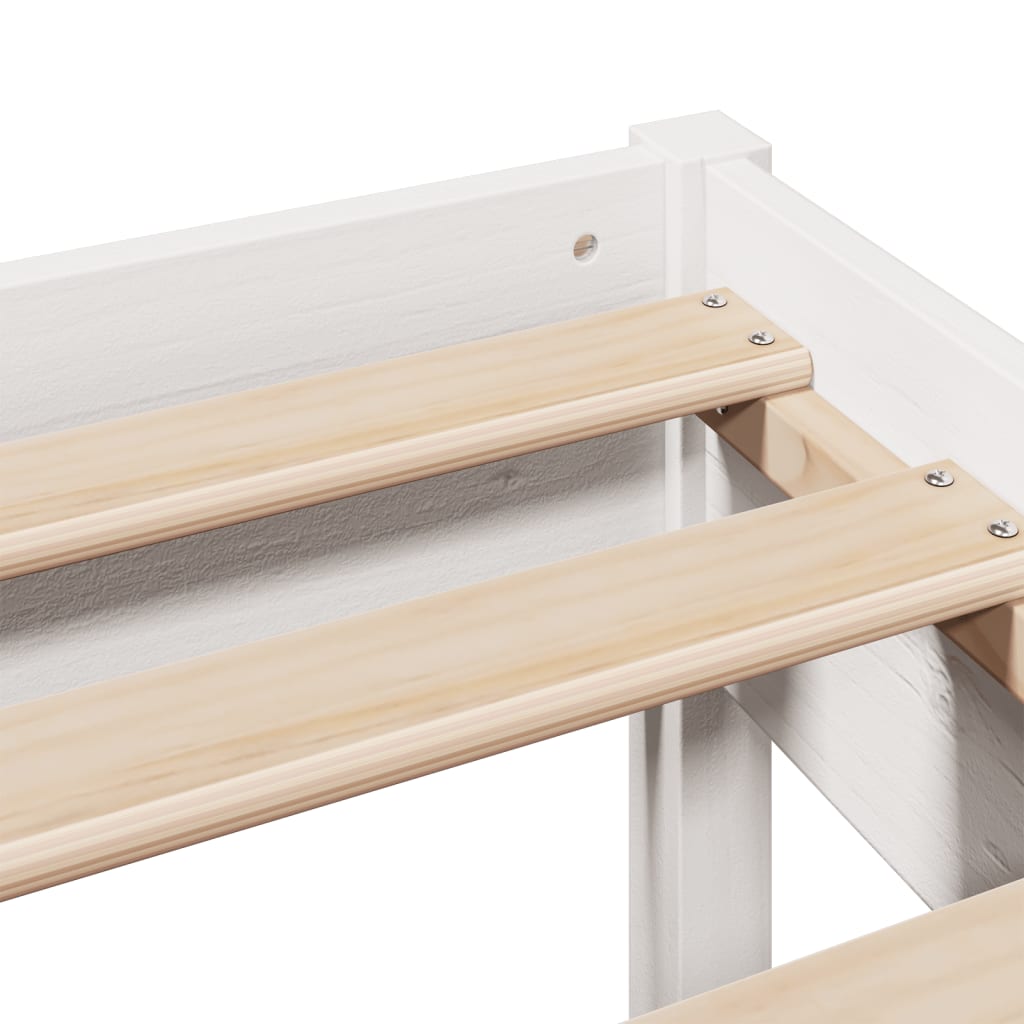 Bed Frame without Mattress White 160x200 cm Solid Wood Pine