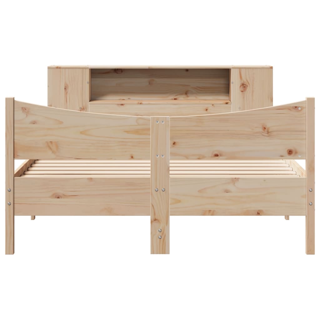 Bed Frame without Mattress 135x190 cm Double Solid Wood Pine