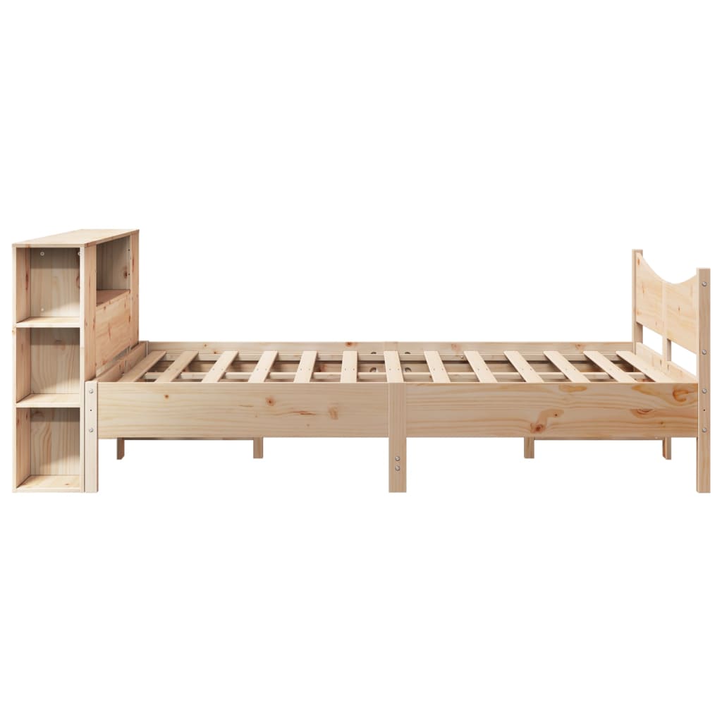 Bed Frame without Mattress 135x190 cm Double Solid Wood Pine