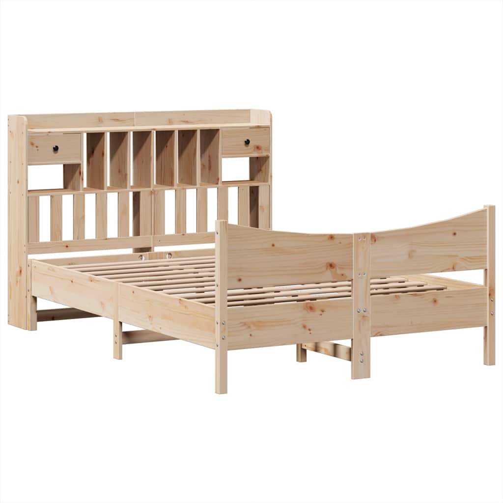 Bed Frame without Mattress 140x200 cm Solid Wood Pine