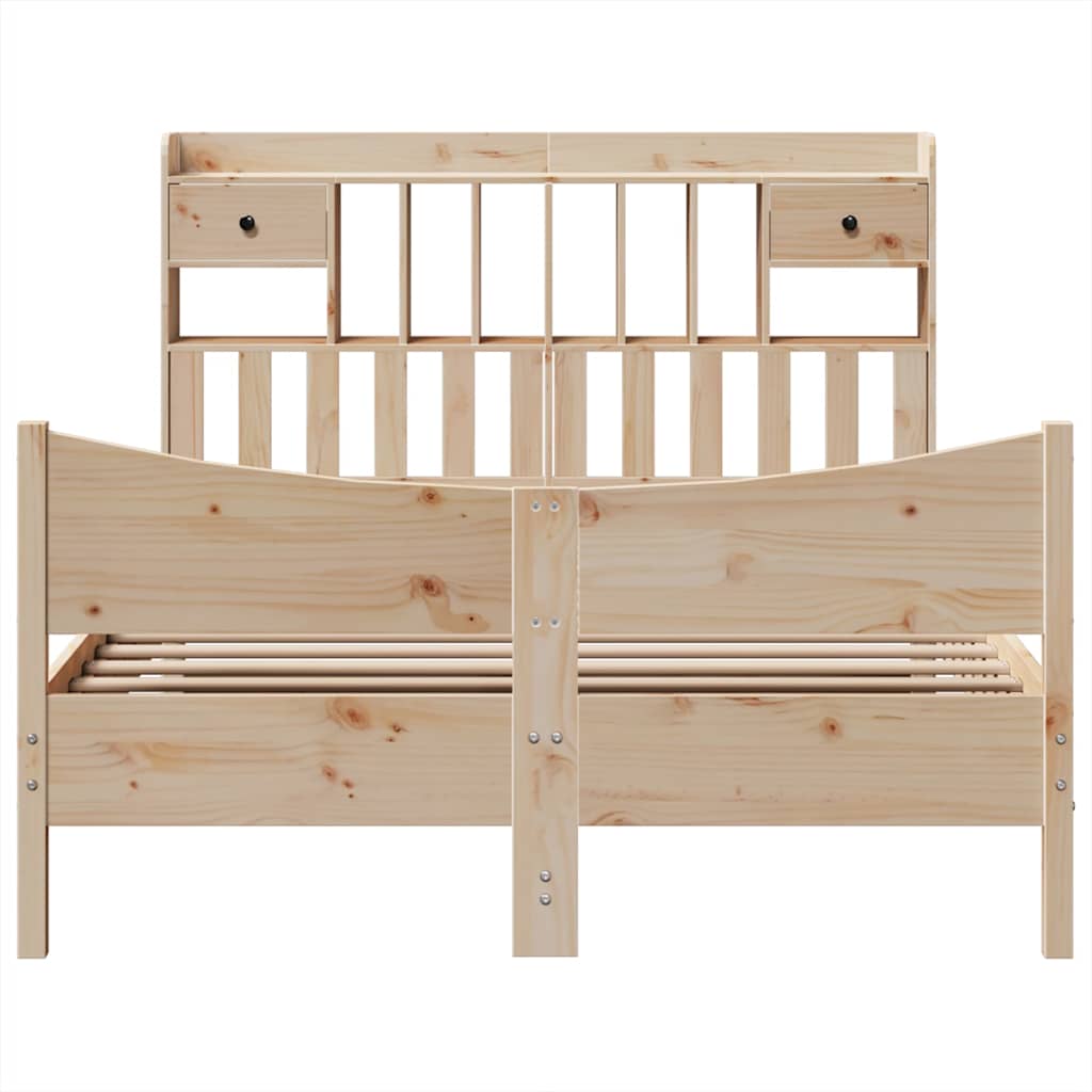 Bed Frame without Mattress 140x200 cm Solid Wood Pine