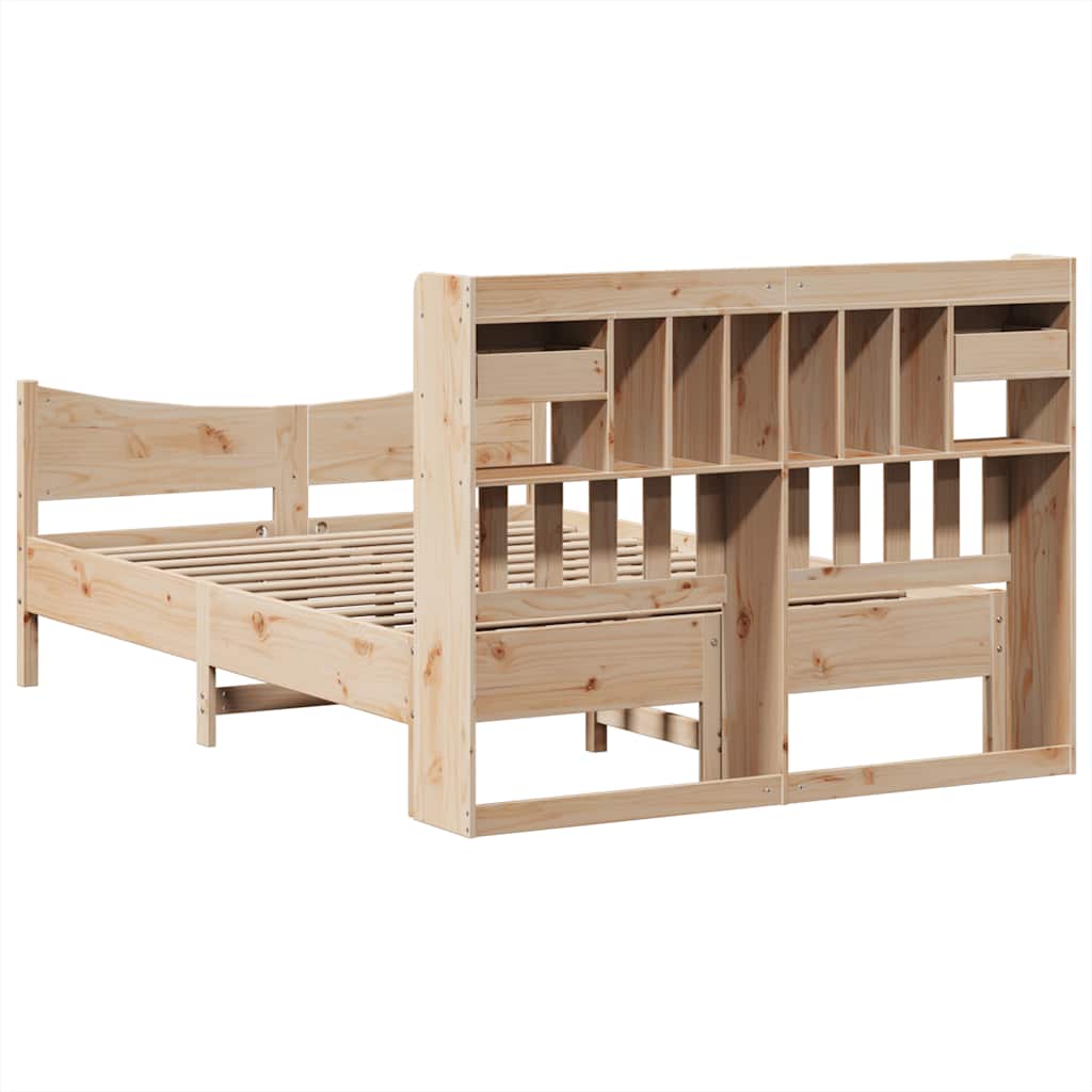 Bed Frame without Mattress 140x200 cm Solid Wood Pine