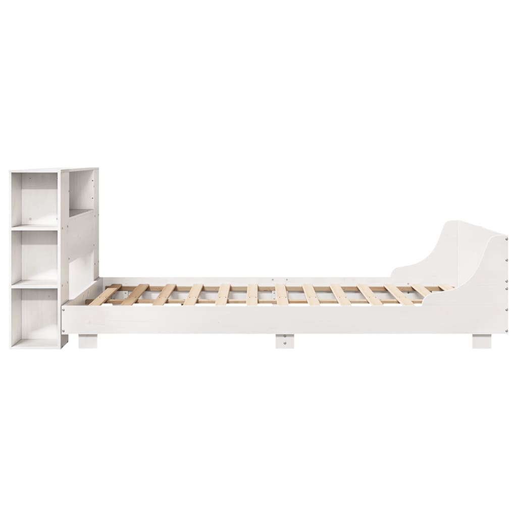 Bed Frame without Mattress White 160x200 cm Solid Wood Pine