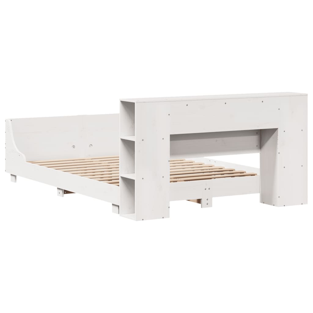 Bed Frame without Mattress White 160x200 cm Solid Wood Pine