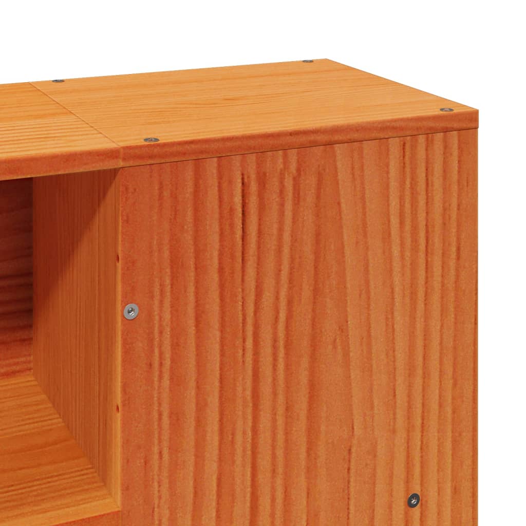 Bed Frame without Mattress Wax Brown 140x200 cm Solid Wood Pine
