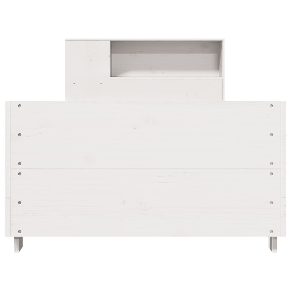 Bed Frame without Mattress White 75x190 cm Small Single Solid Wood Pine