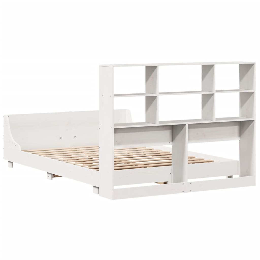 Bed Frame without Mattress White 160x200 cm Solid Wood Pine