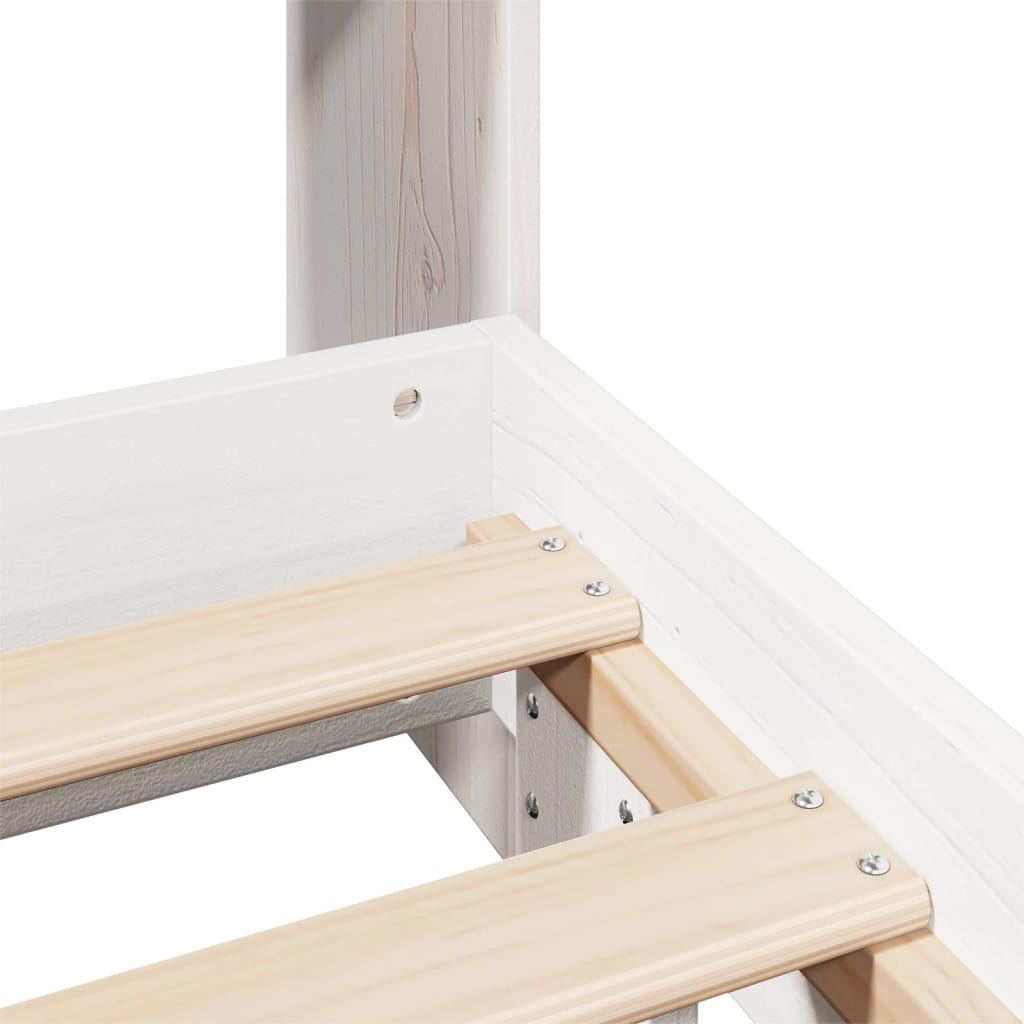 Bed Frame without Mattress White 140x200 cm Solid Wood Pine