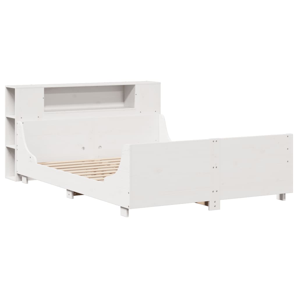 Bed Frame without Mattress White 160x200 cm Solid Wood Pine