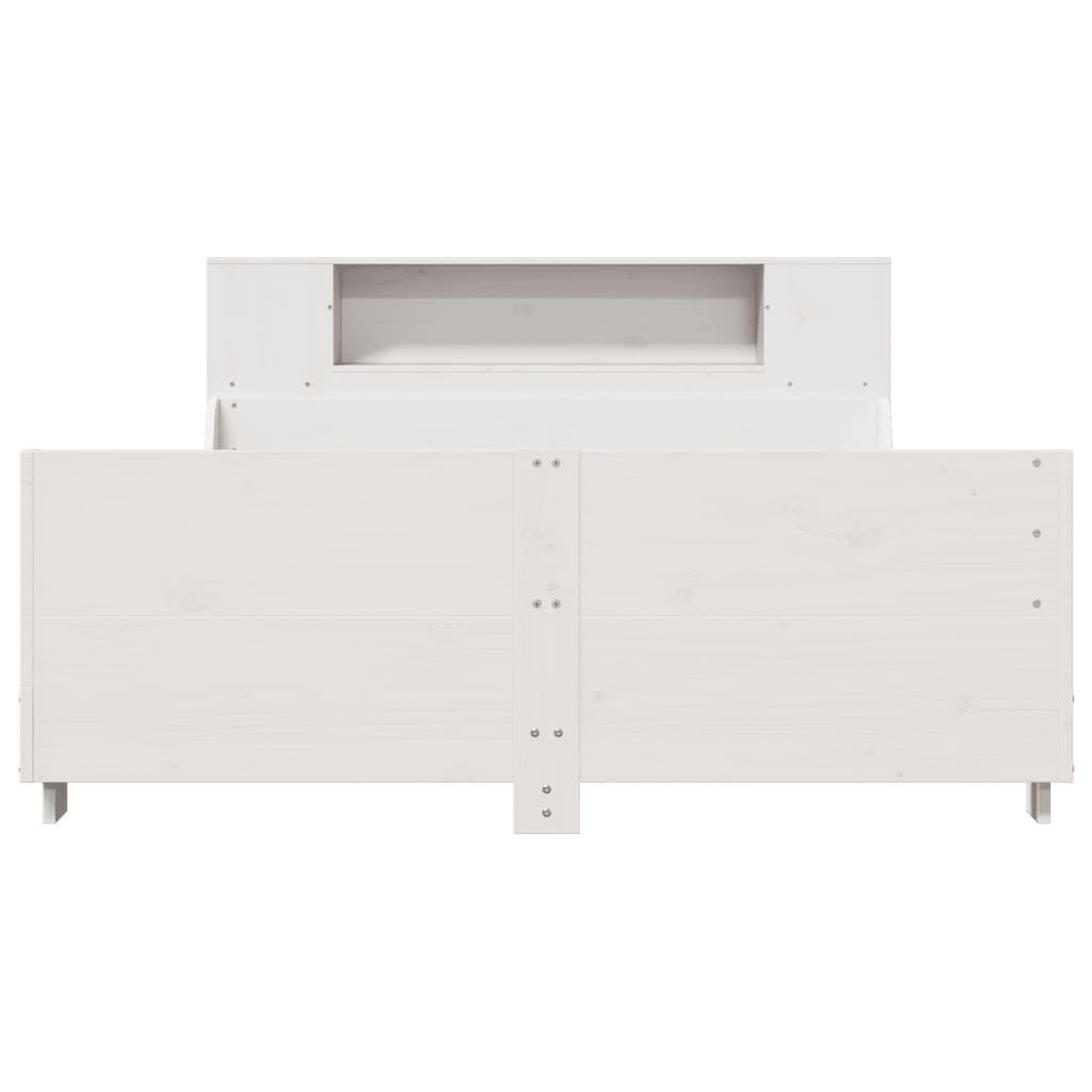 Bed Frame without Mattress White 160x200 cm Solid Wood Pine