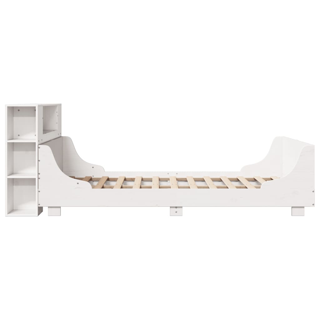Bed Frame without Mattress White 160x200 cm Solid Wood Pine