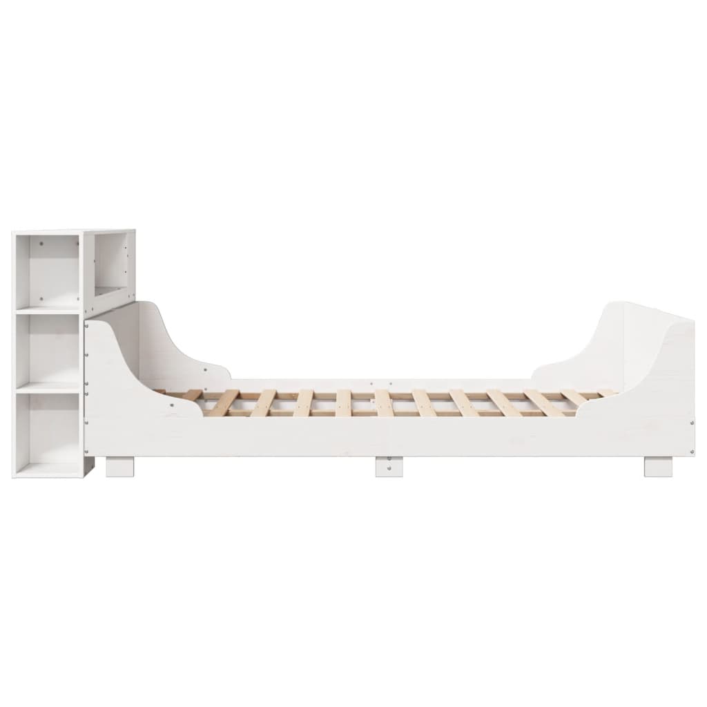 Bed Frame without Mattress White 140x200 cm Solid Wood Pine