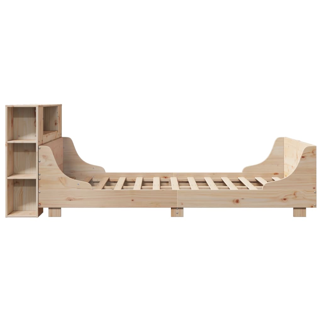 Bed Frame without Mattress 135x190 cm Double Solid Wood Pine