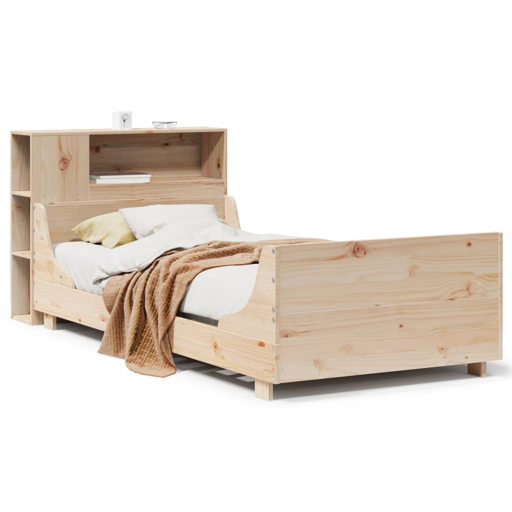 Bed Frame without Mattress 75x190 cm Small Single Solid Wood Pine
