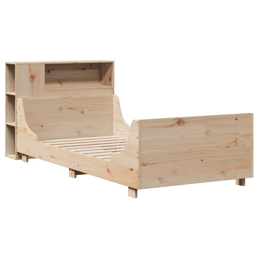 Bed Frame without Mattress 75x190 cm Small Single Solid Wood Pine