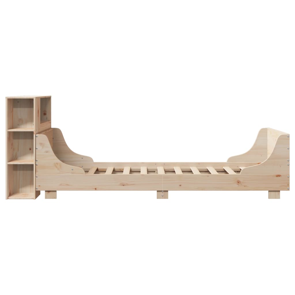 Bed Frame without Mattress 75x190 cm Small Single Solid Wood Pine