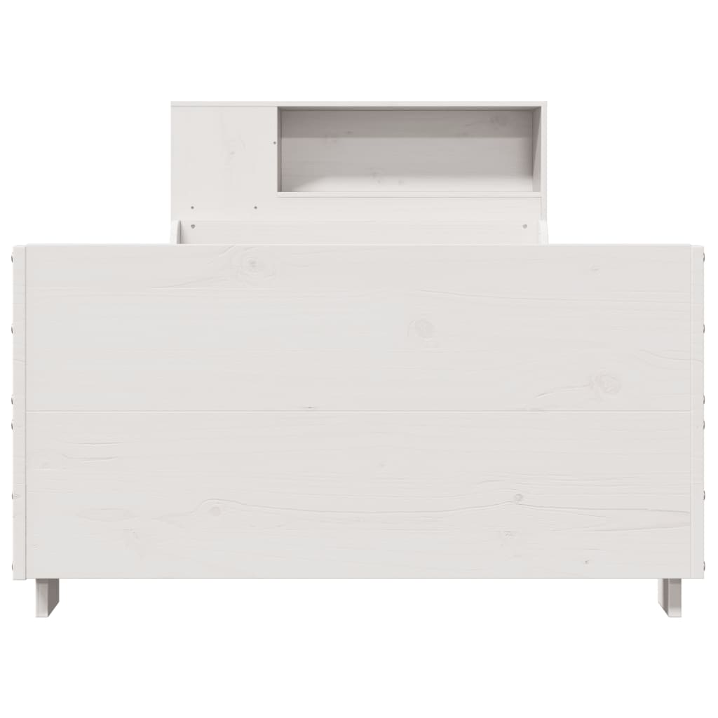 Bed Frame without Mattress White 75x190 cm Small Single Solid Wood Pine